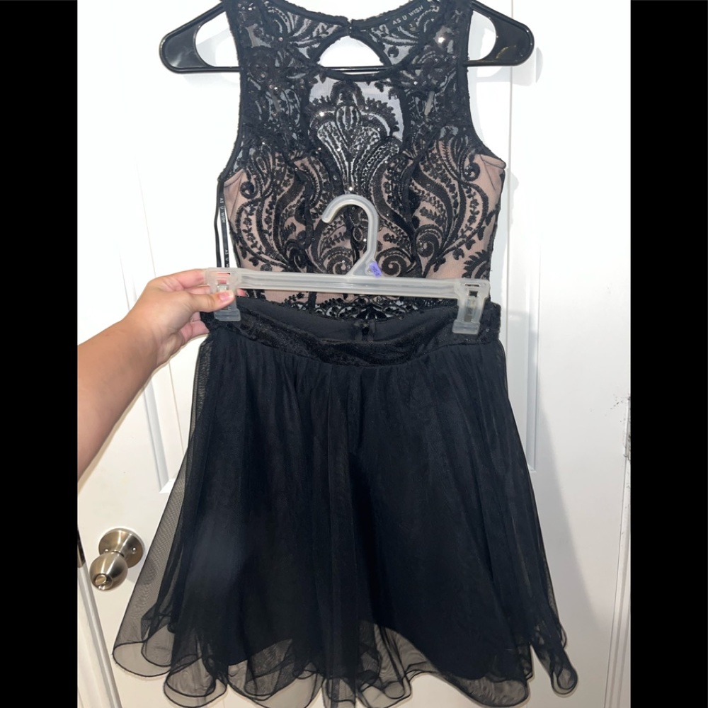 As U wish, black, sequin, 2 piece